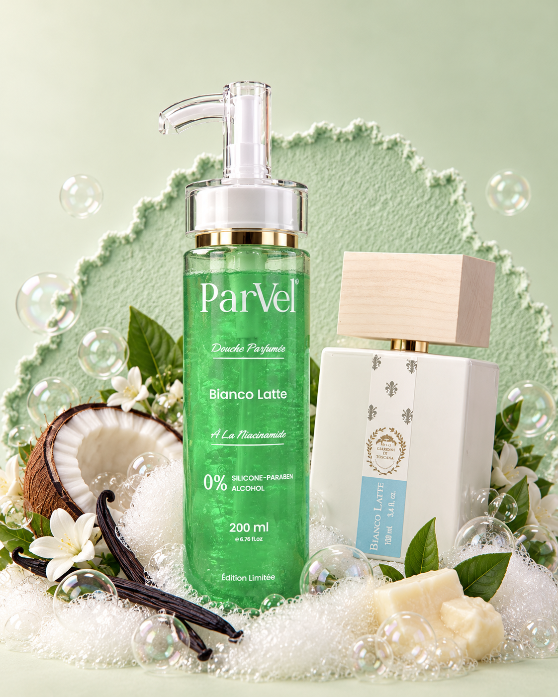 Parvel Gel Douche Parfumé - Bianco Latte