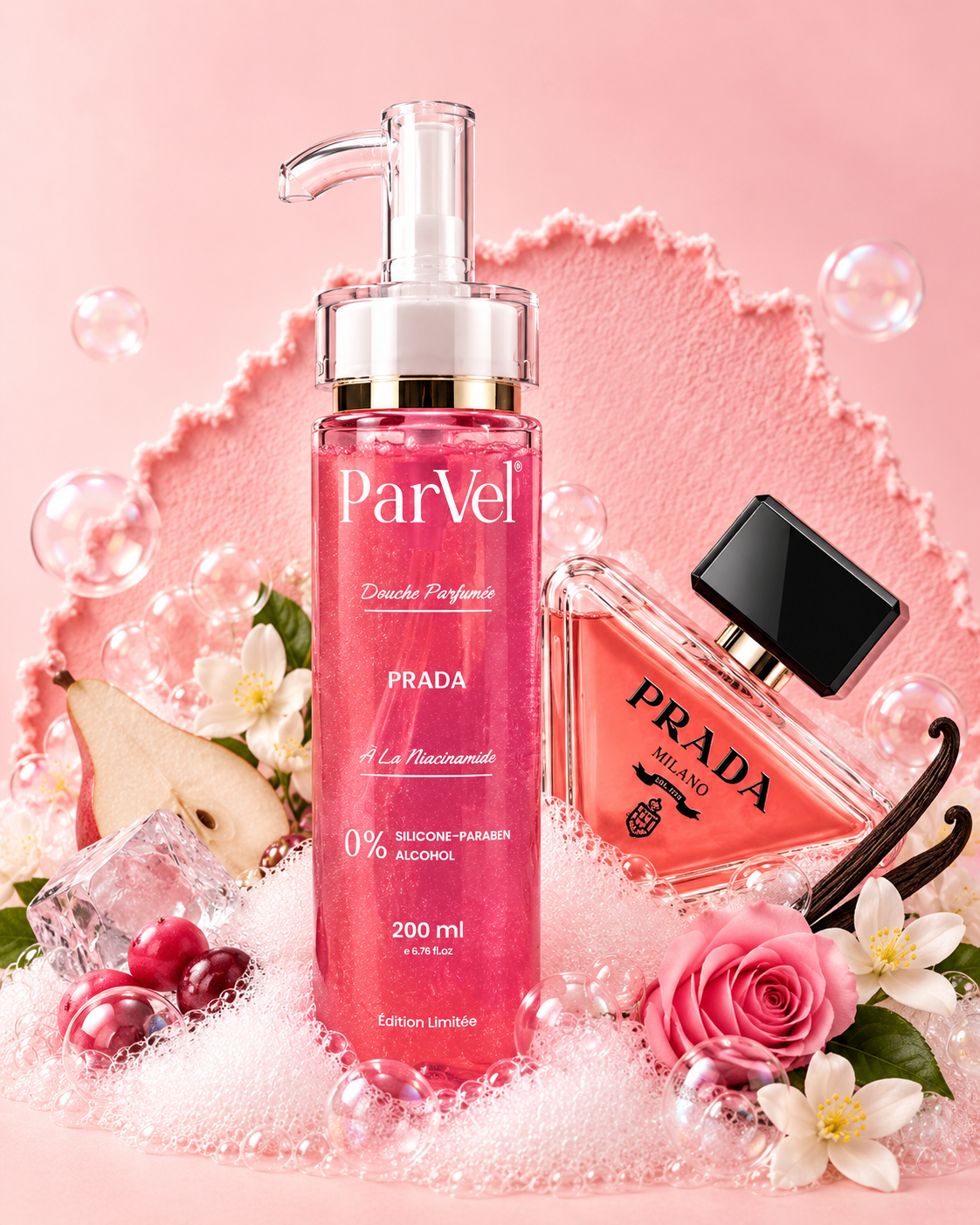 ParVel - Pack de 4 Gels Douches Parfumés